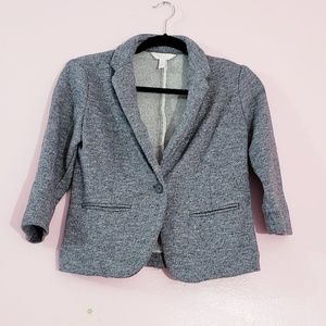 Lauren Conrad Gray Tweed One Button Blazer PXS